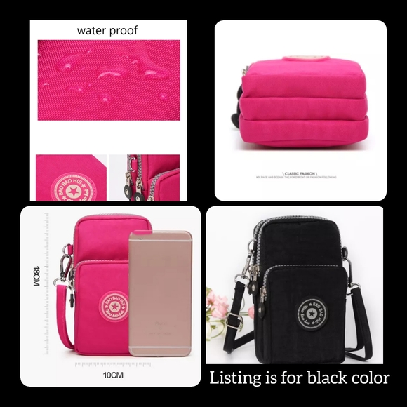 Brand new, black shoulder cross body purse, cell phone bag multiple pockets - Picture 5 of 6